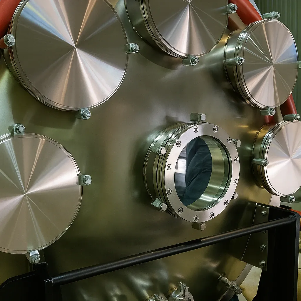 Фрагмент вакуумной системы исследовательской установки для высокотехнологичных применений