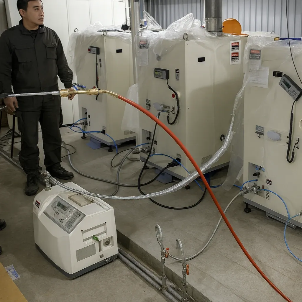 Контроль герметичности форвакуумной магистрали