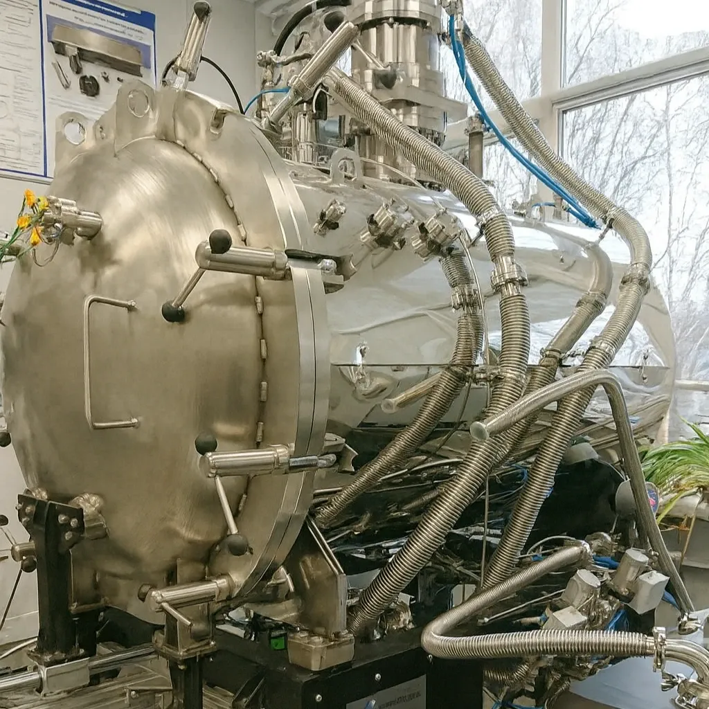 Автоматизированный стенд контроля герметичности — вакуумная установка с датчиками и соединительными магистралями