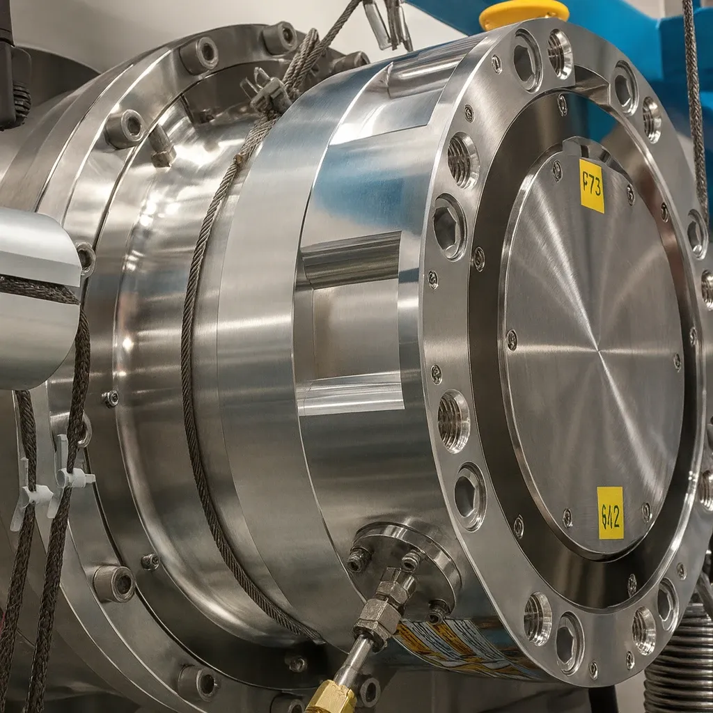 Исследовательская установка для высокотехнологичных применений — вакуумный фланец из нержавеющей стали