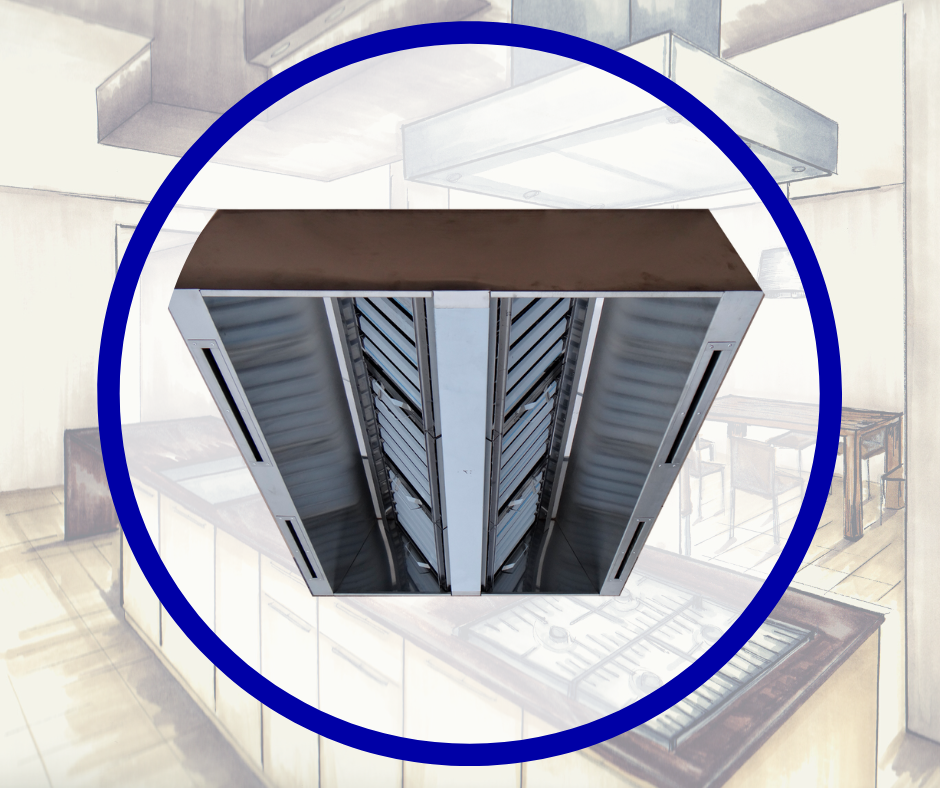 зонт приточно-вытяжной островной зпвп тип 3, местный вентиляционный отсос мво