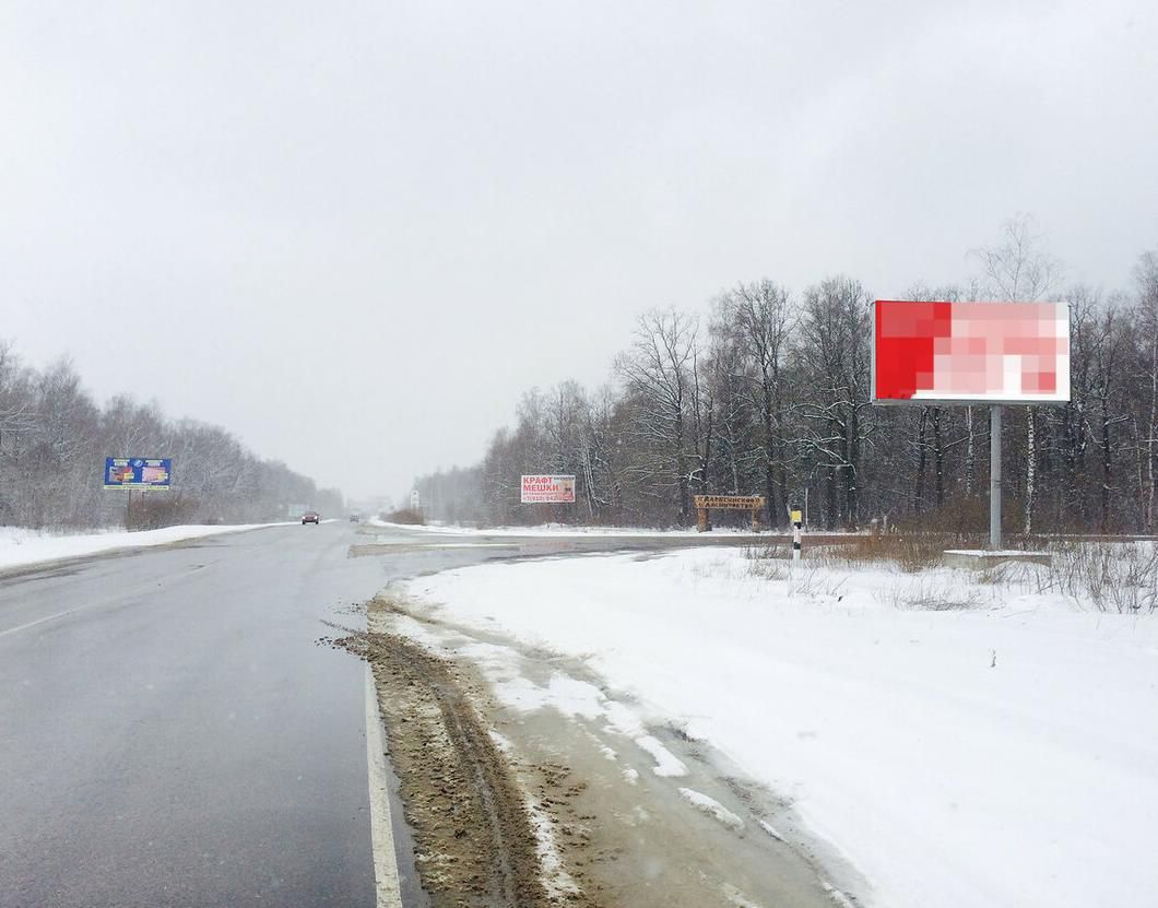 Алексин-Железня слева за поворотом на д. Егнышевка при движении из Алексина