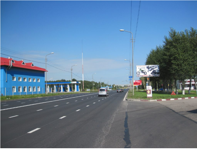 Кирилловское шоссе, выезд из города, АЗС Спутник