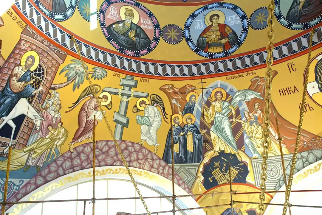 Роспись храма Георгия Победоносца на Поклонной горе. Фрески. Артель "Радость"