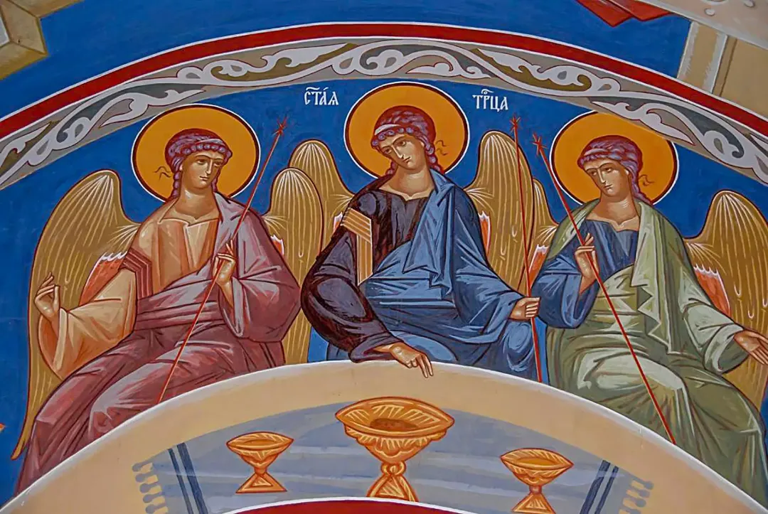 Роспись храма Покрова в Рубцове. Фрески. Артель "Радость"