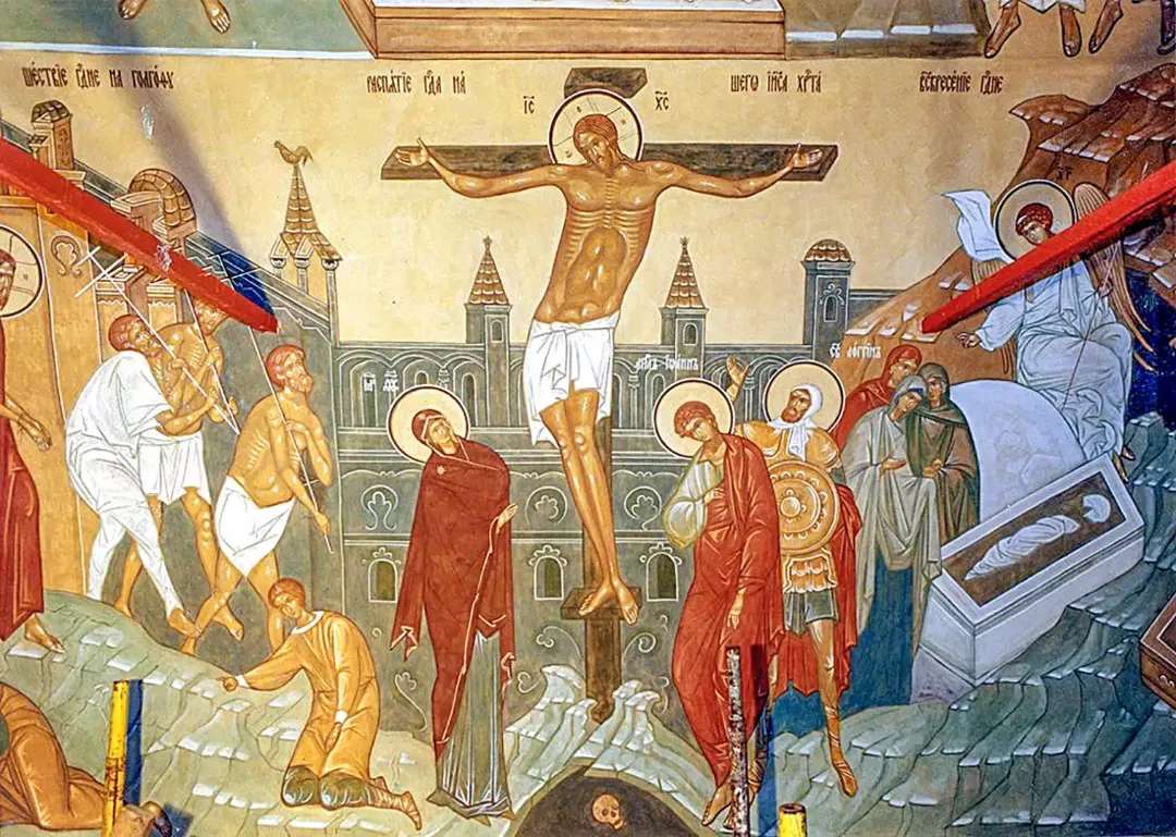 Роспись храма Спаса Преображения на Песках. Фрески. Артель "Радость"