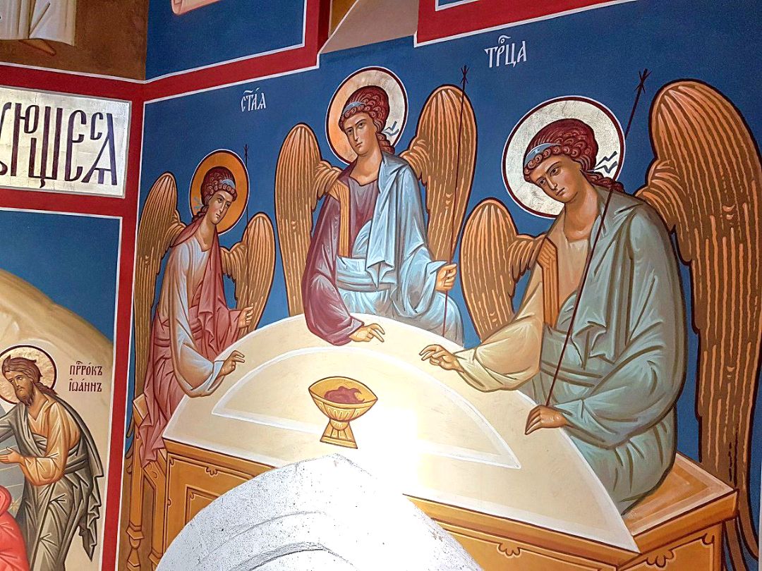Роспись часовни Иоанна Богослова. Фрески. Артель "Радость"