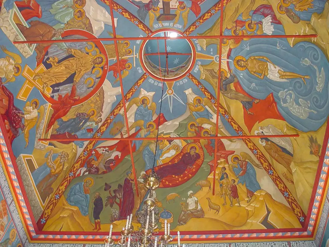 Роспись храма Нерукотворного Образа. Фрески. Артель "Радость"