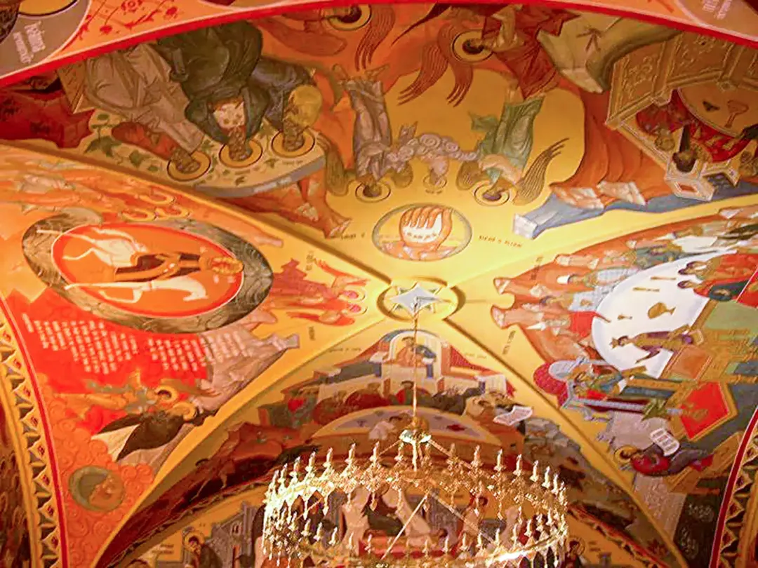 Роспись храма Нерукотворного Образа. Фрески. Артель "Радость"