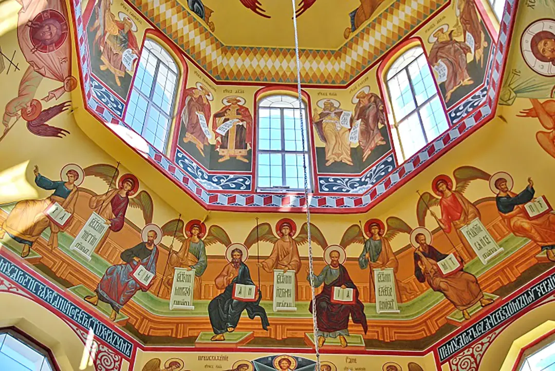 Роспись храма пророка Илии. Фрески. Артель "Радость"