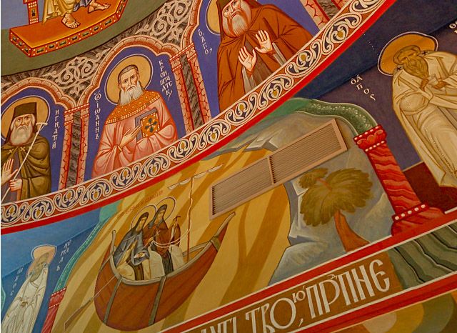 Роспись храма Сергия Радонежского. Фрески. Артель "Радость"