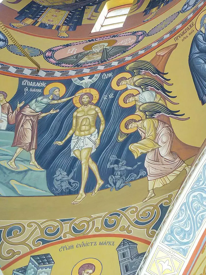 Роспись храма Георгия Победоносца на Поклонной горе. Фрески. Артель "Радость"