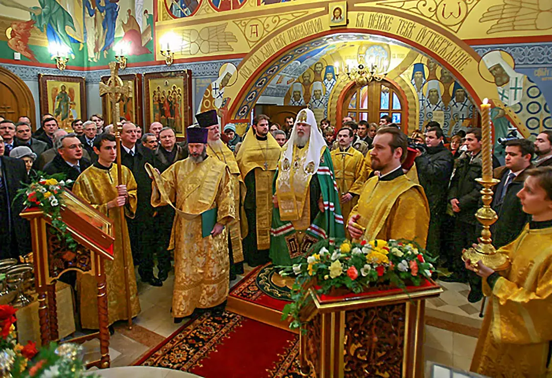 Роспись храма великомученика Пантелеимона, Патриарх. Фрески. Артель "Радость"