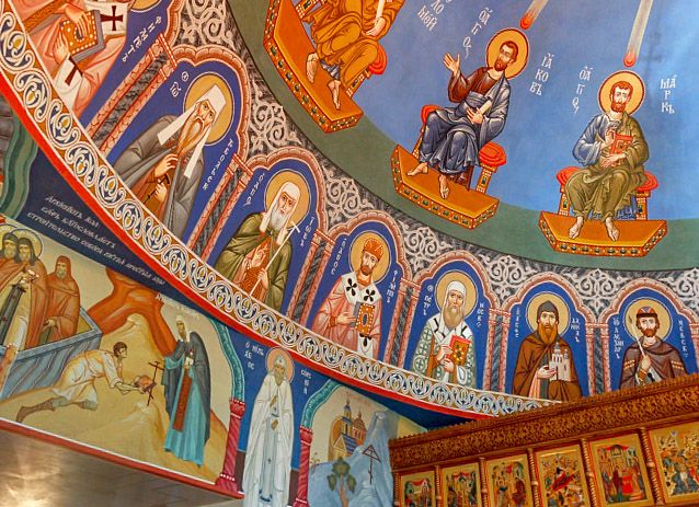 Роспись храма Сергия Радонежского. Фрески. Артель "Радость"