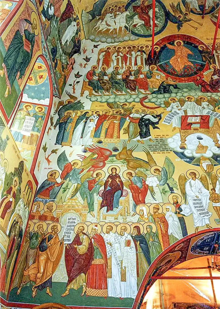 Роспись храма Спаса Преображения на Песках. Фрески. Артель "Радость"