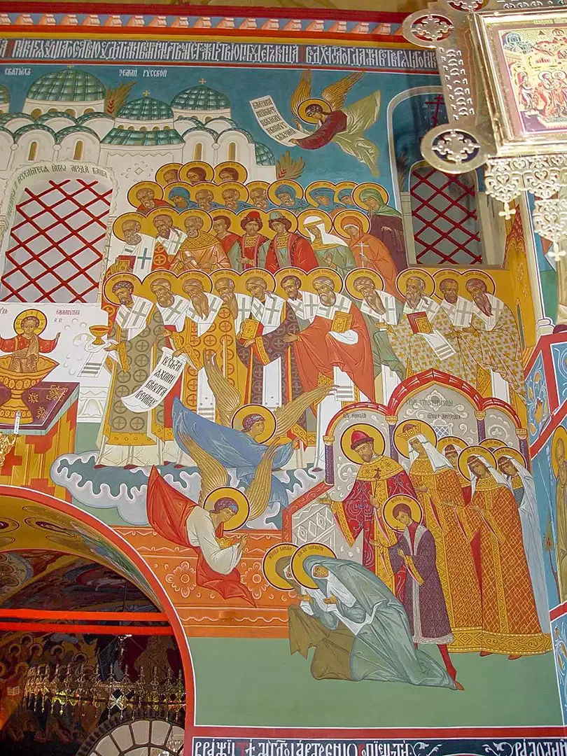 Роспись храма Нерукотворного Образа. Фрески. Артель "Радость"