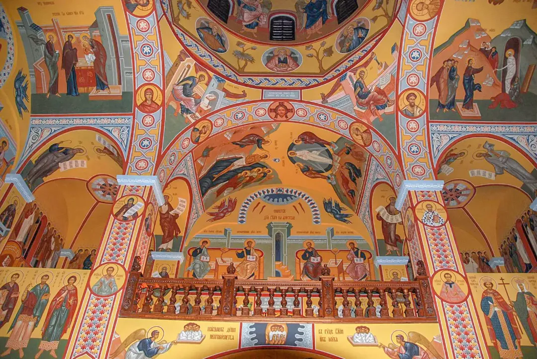 Роспись храма Рождества Христова. Фрески. Артель "Радость"