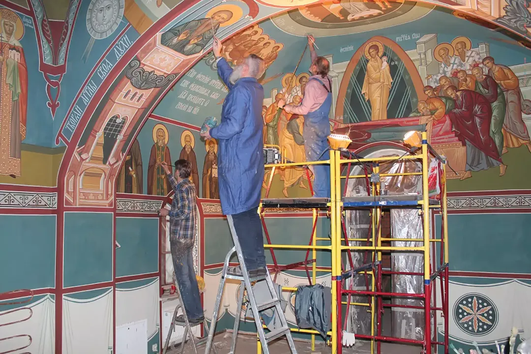 Роспись храма Всех Святых. Фрески. Артель "Радость"