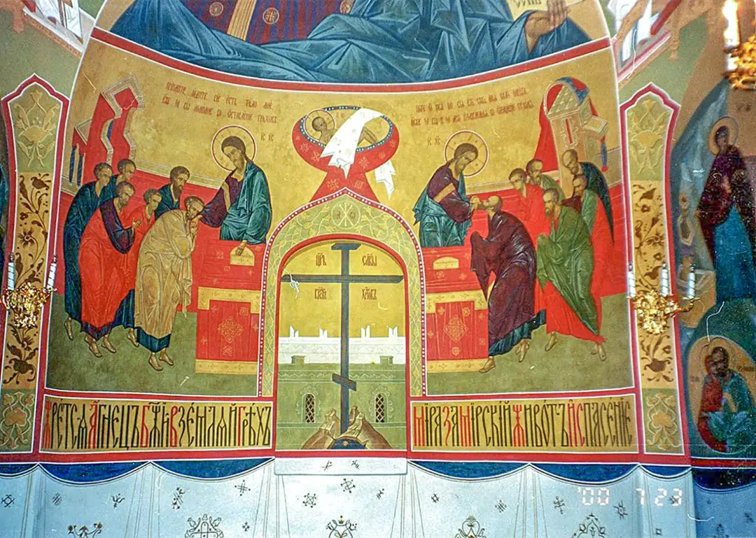 Роспись храма Спаса Преображения на Песках. Фрески. Артель "Радость"