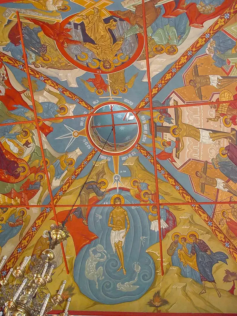 Роспись храма Нерукотворного Образа. Фрески. Артель "Радость"
