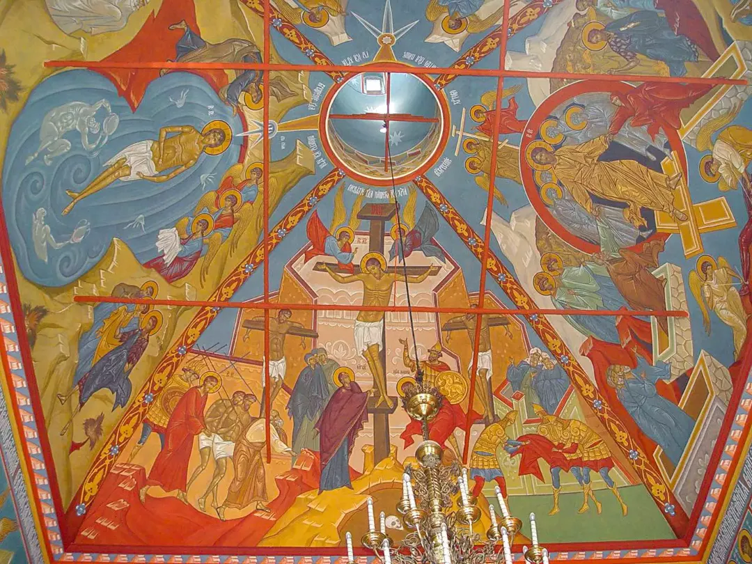 Роспись храма Нерукотворного Образа. Фрески. Артель "Радость"