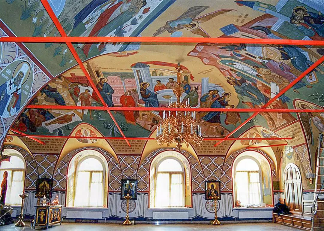 Роспись храма Спаса Преображения на Песках. Фрески. Артель "Радость"