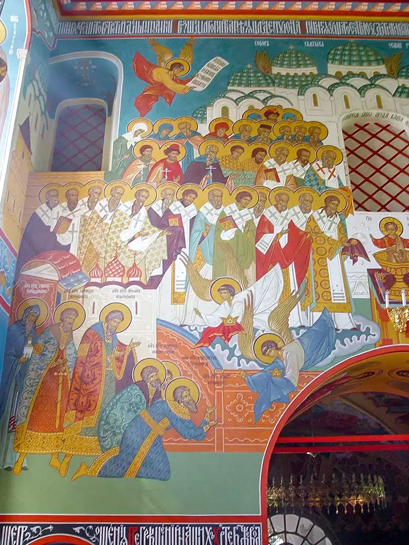 Роспись храма Нерукотворного Образа. Фрески. Артель "Радость"