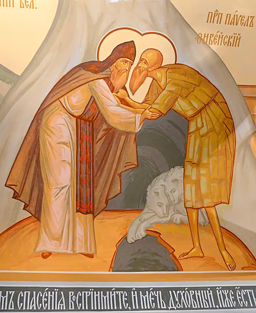 Роспись храма Всех Преподобных. Зачатьевский монастырь. Фрески. Артель "Радость"