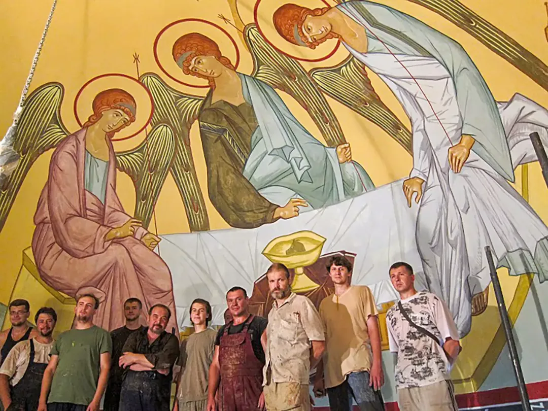 Роспись храма пророка Илии. Фрески. Артель "Радость"