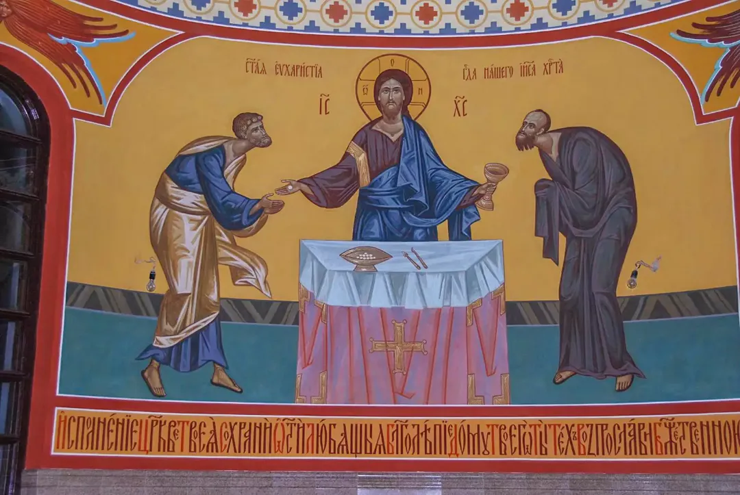 Роспись храма Рождества Христова. Фрески. Артель "Радость"