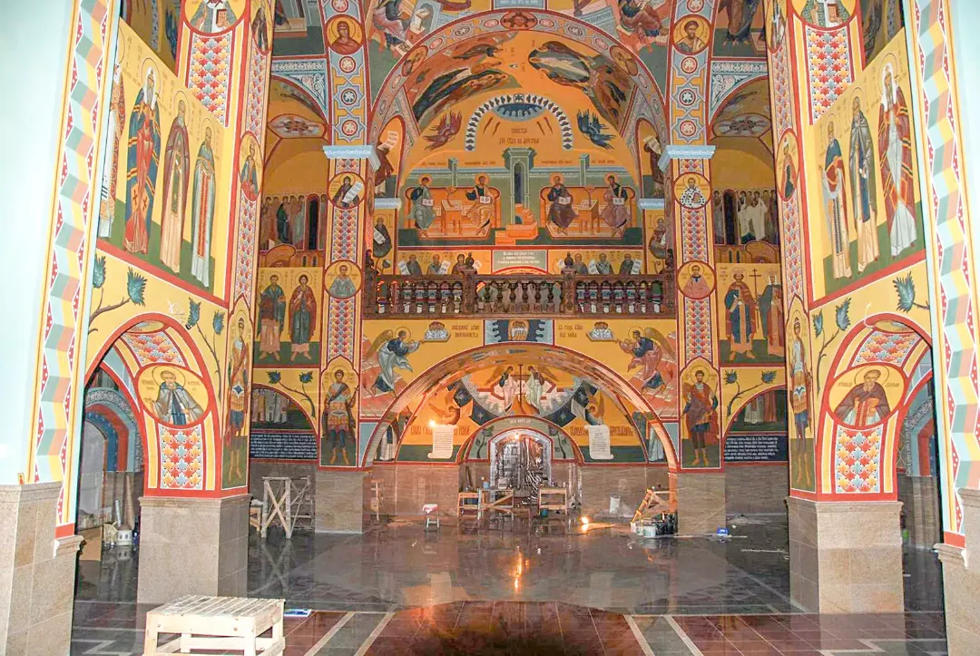 Роспись храма Рождества Христова. Фрески. Артель "Радость"