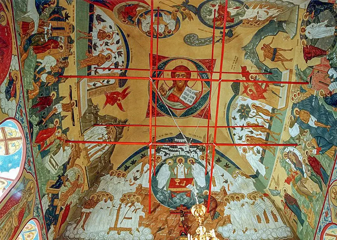 Роспись храма Спаса Преображения на Песках. Фрески. Артель "Радость"