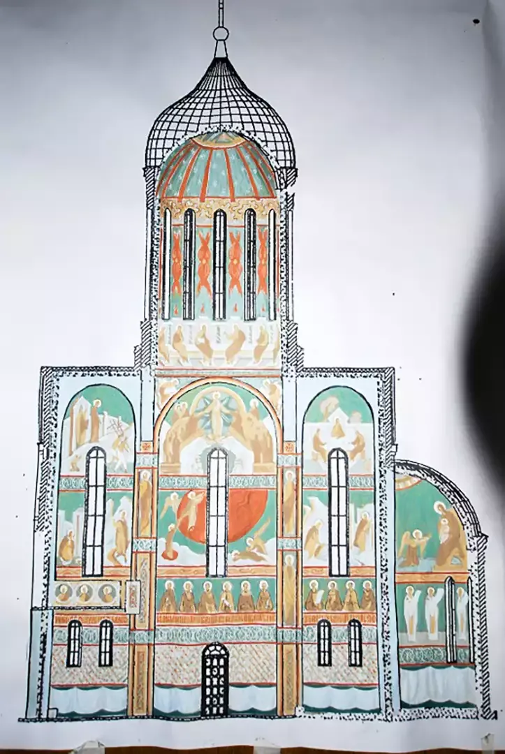 Роспись храма пророка Илии, Фрески. Артель "Радость"