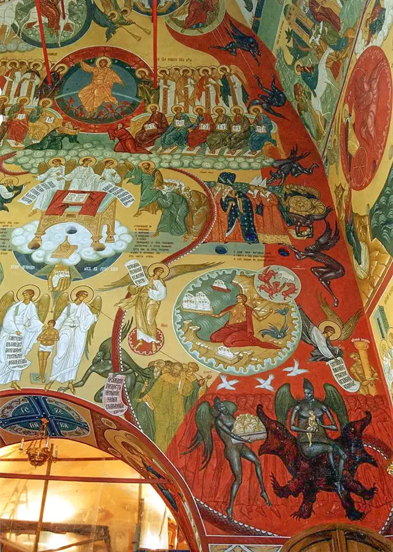 Роспись храма Спаса Преображения на Песках. Фрески. Артель "Радость"