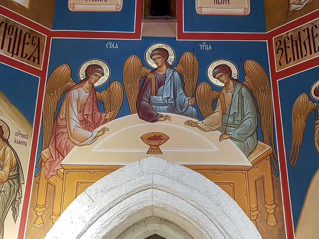 Роспись часовни Иоанна Богослова. Фрески. Артель "Радость"