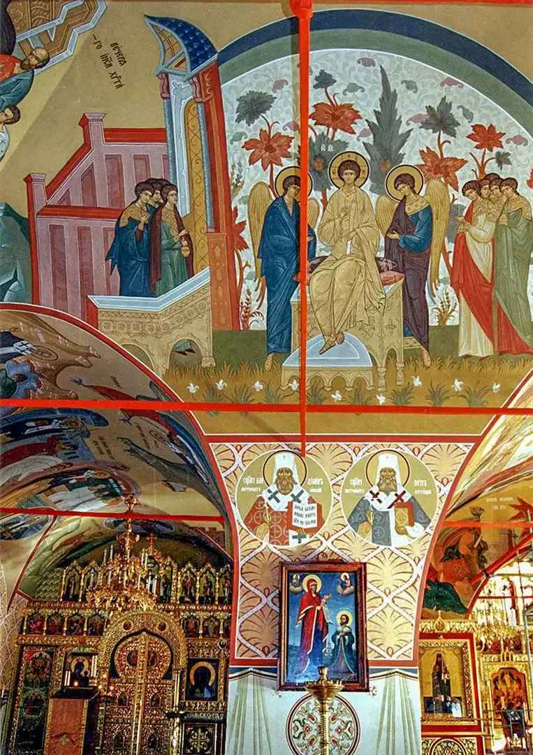 Роспись храма Спаса Преображения на Песках. Фрески. Артель "Радость"