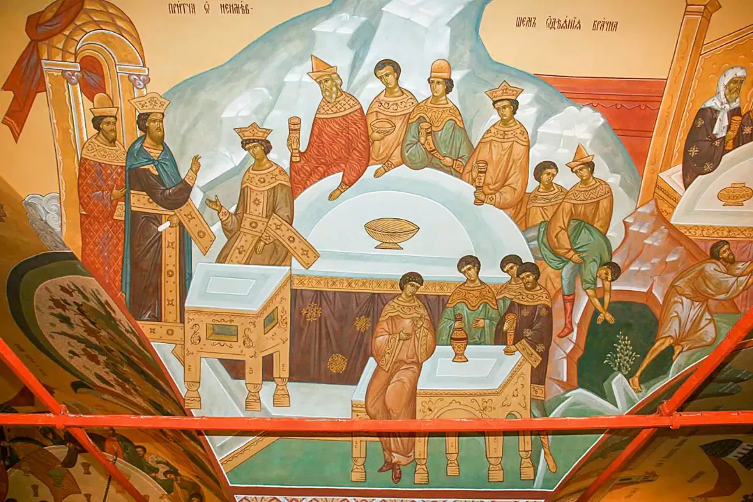 Роспись храма Спаса Преображения на Песках. Фрески. Артель "Радость"