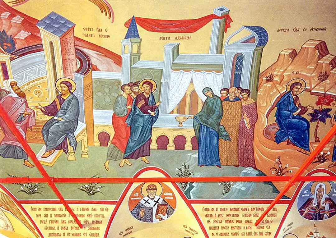 Роспись храма Спаса Преображения на Песках. Фрески. Артель "Радость"