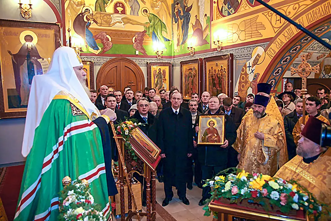 Роспись храма великомученика Пантелеимона, Патриарх. Фрески. Артель "Радость"