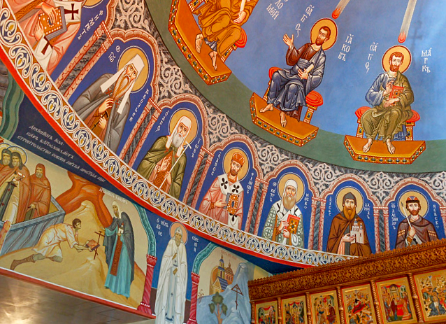 Роспись храма Сергия Радонежского. Фрески. Артель "Радость"