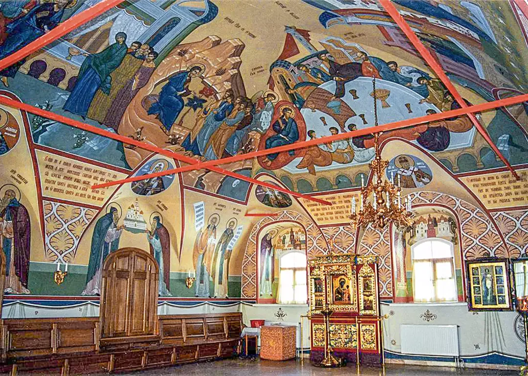 Роспись храма Спаса Преображения на Песках. Фрески. Артель "Радость"