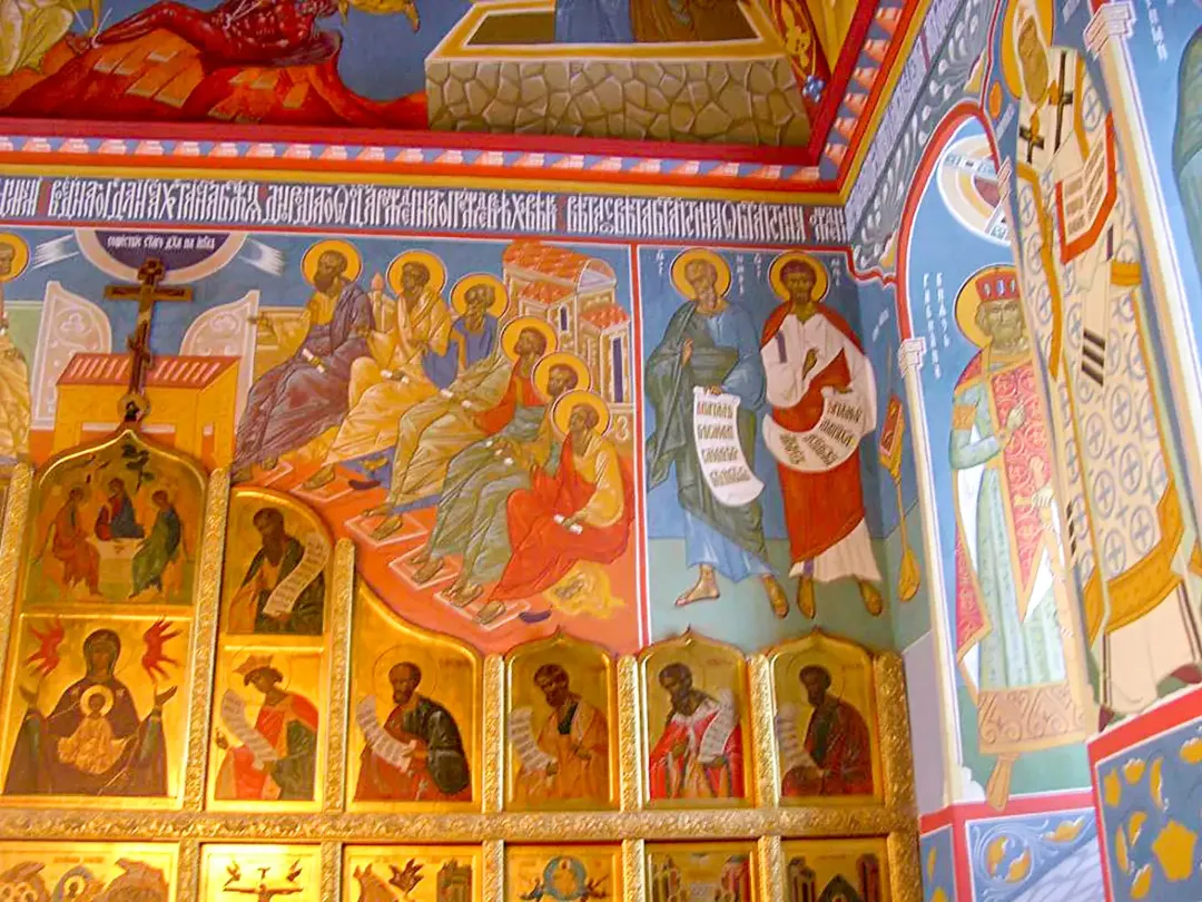 Роспись храма Нерукотворного Образа. Фрески. Артель "Радость"