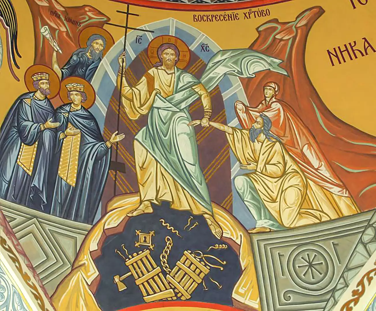 Роспись храма Георгия Победоносца на Поклонной горе. Фрески. Артель "Радость"