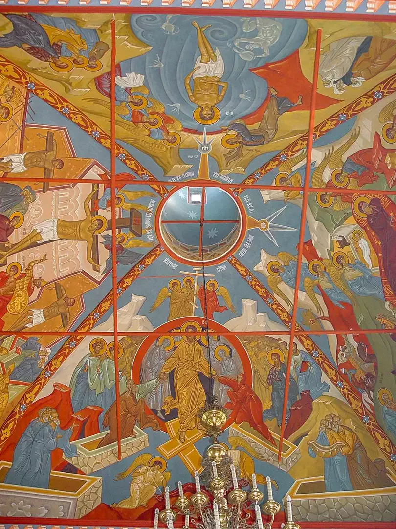 Роспись храма Нерукотворного Образа. Фрески. Артель "Радость"