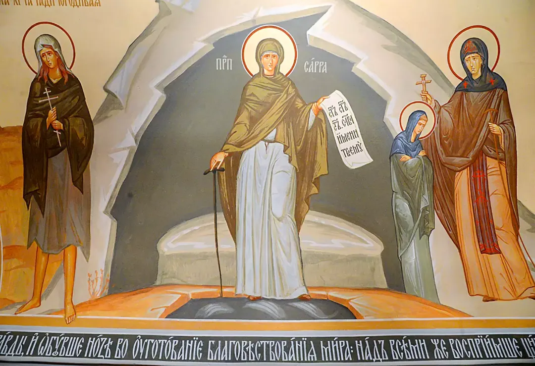 Роспись храма Всех Преподобных. Зачатьевский монастырь. Фрески. Артель "Радость"