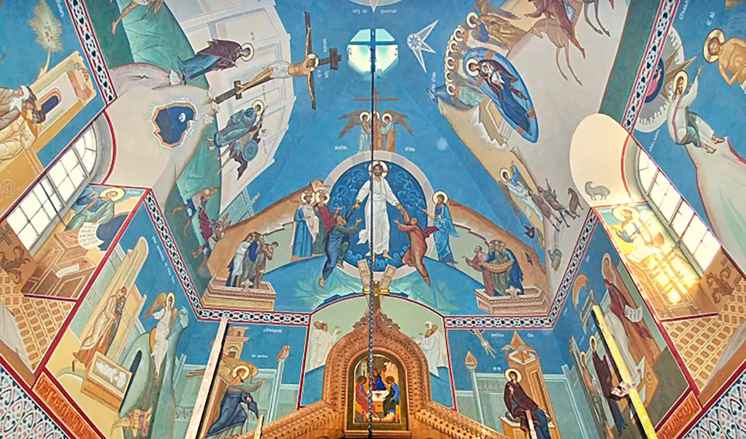 Роспись храма Николая Чудотворца. Фрески. Артель "Радость"