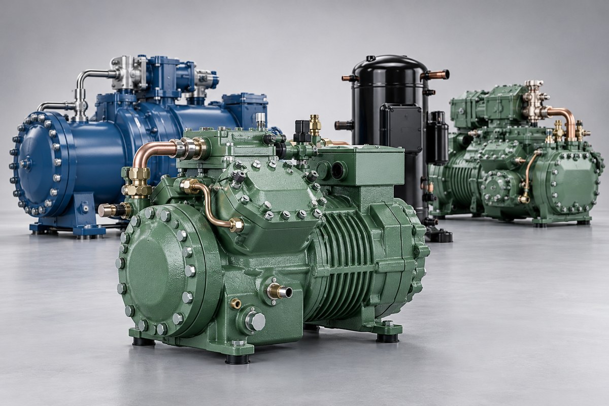 Поршневые компрессоры BITZER для CO2, двухступенчатые и открытые
