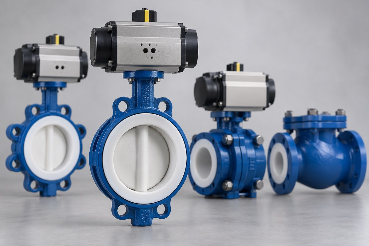 Дисковые затворы InterApp BIANCA с футеровкой PTFE
