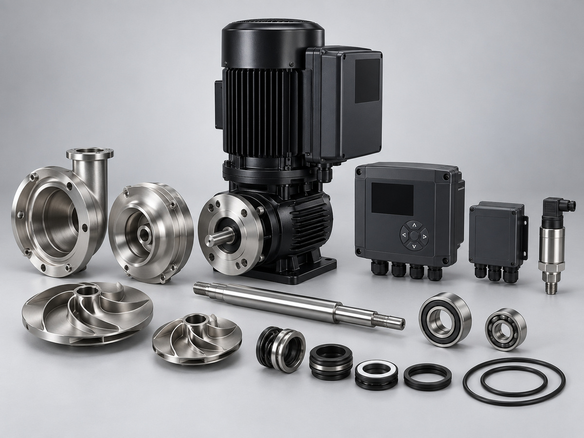 Запчасти и ремкомплекты для насосов GRUNDFOS