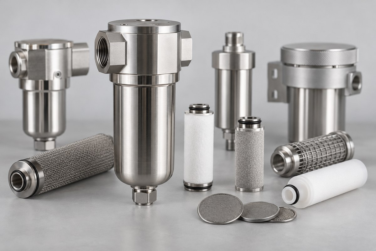 Фильтрующие элементы из нержавеющей стали, PTFE и PE Classic Filters